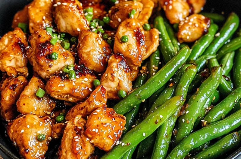 Honey Garlic Chicken and Green Beans