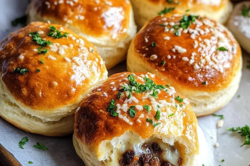 Irresistible Garlic Parmesan Cheeseburger Bombs