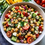 Mediterranean Chickpea Feta Salad