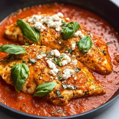 One Pan Mediterranean Chicken with Roasted Red Pepper Sauce