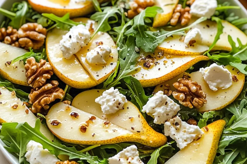 Pear and Arugula Salad with Honey Vinaigrette