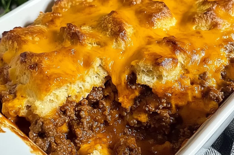 Sloppy Joe Biscuit Casserole