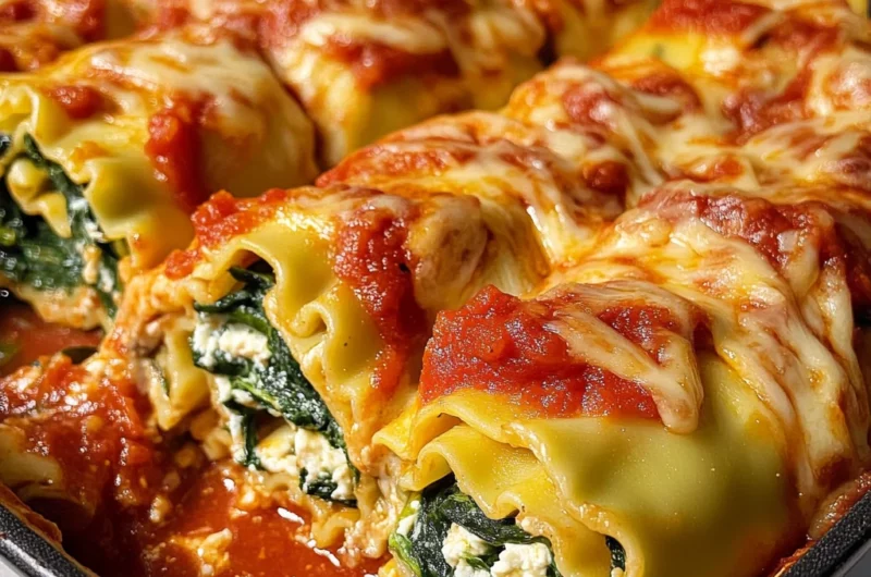 Spinach and Cheese Lasagna Pinwheels