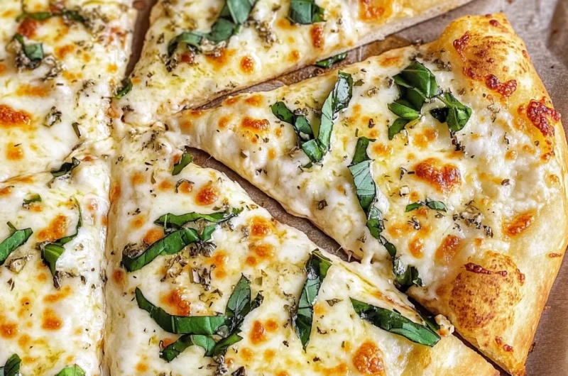 White Pizza with Garlic Pizza Sauce