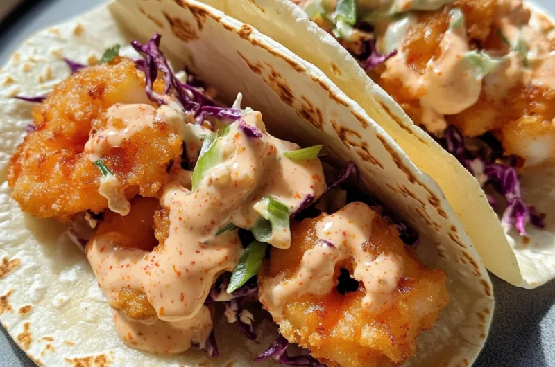 Air Fryer Bang Bang Shrimp Tacos