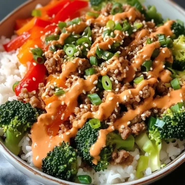 Bang Bang Ground Turkey Rice Bowls