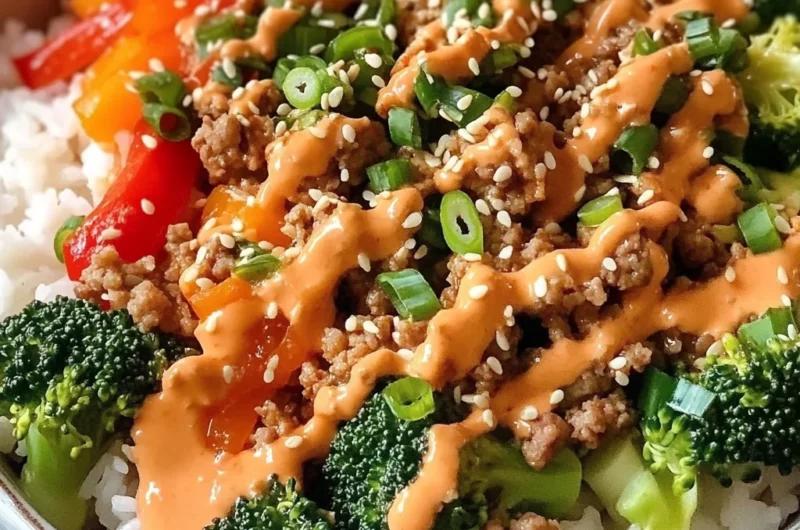 Bang Bang Ground Turkey Rice Bowls