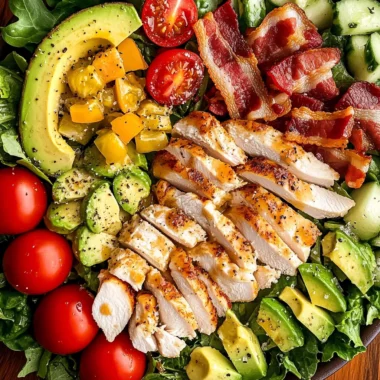 Best Cobb Salad Recipe with Chicken and Bacon