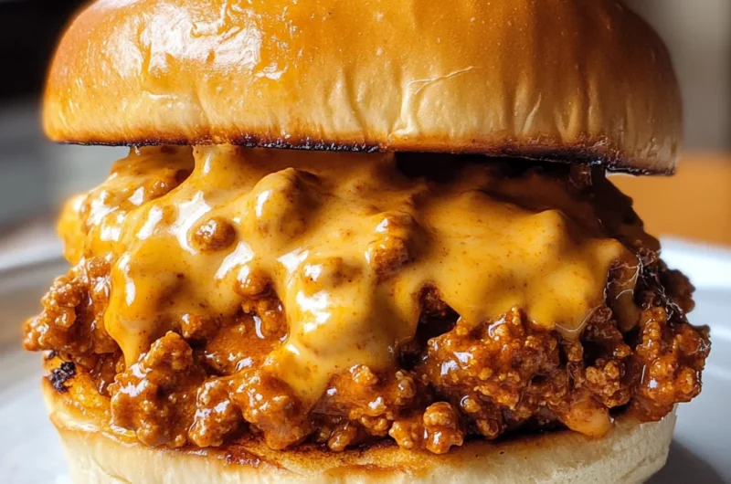 Cajun Chicken Sloppy Joes with Creamy Cheese Sauce