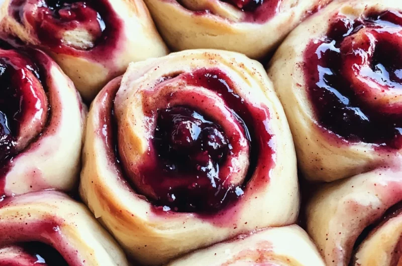 Cherry Cinnamon Rolls with Homemade Filling