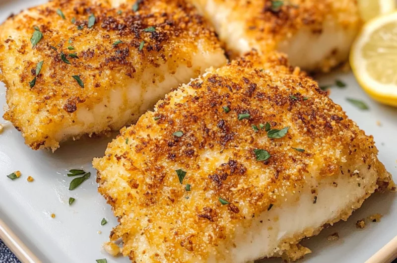 Crispy Air Fryer Parmesan Crusted Cod