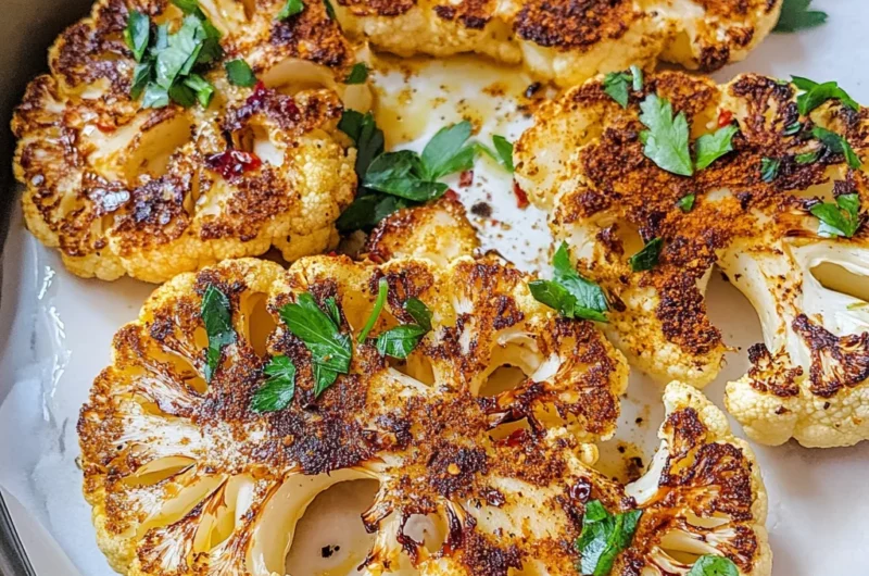 Crispy Baked Cauliflower Steaks