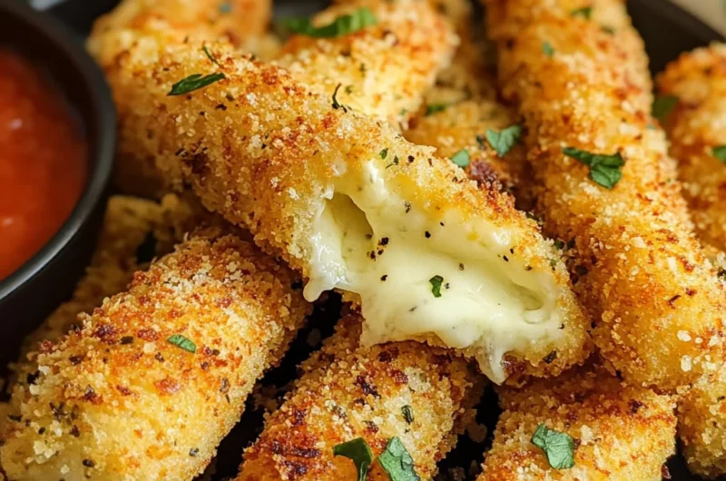 Crispy Homemade Air Fryer Mozzarella Sticks