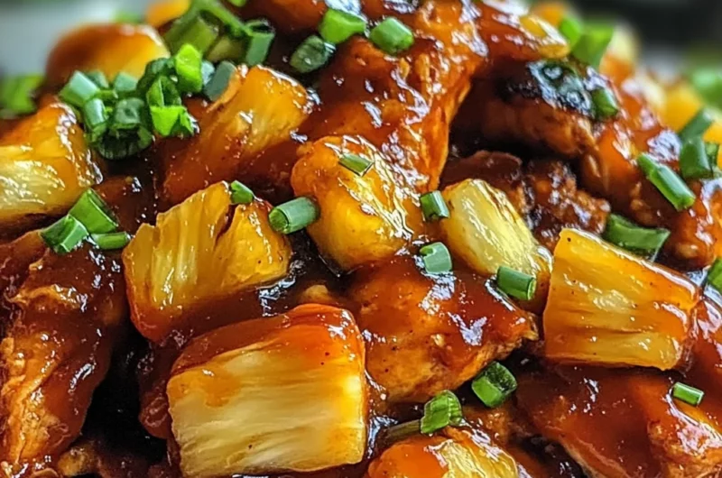 Crockpot Pineapple BBQ Chicken