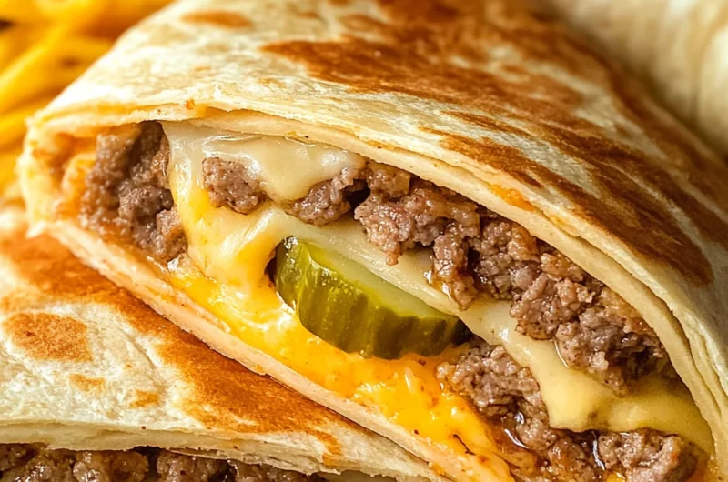 Easy Air Fryer Cheeseburger Wraps