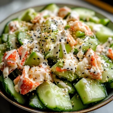 Easy California Roll Cucumber Salad