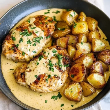 Easy Creamy Dijon Chicken and Potatoes