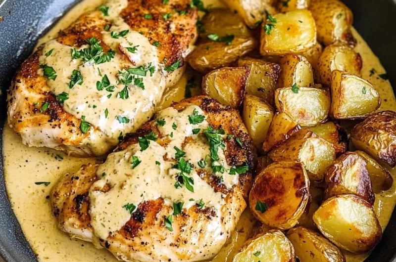 Easy Creamy Dijon Chicken and Potatoes