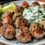 Greek Turkey Meatballs with Tzatziki