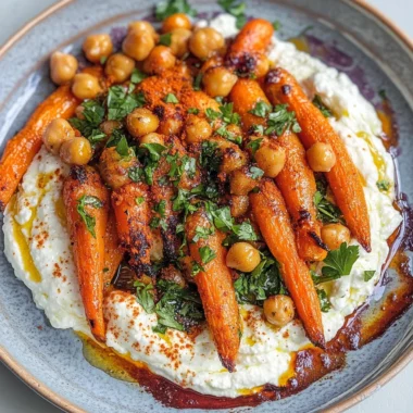 Honey Harissa Carrots With Whipped Feta