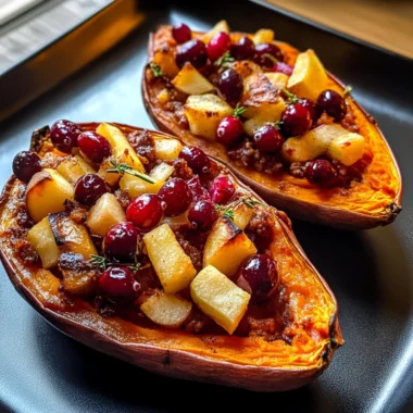 Indulge in Cranberry Apple Twice-Baked Sweet Potatoes This Fall!