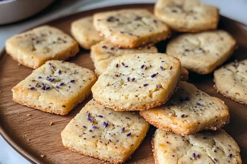 Lemon Lavender Shortbread Cookies
