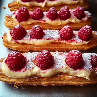 Lemon Raspberry Eclairs