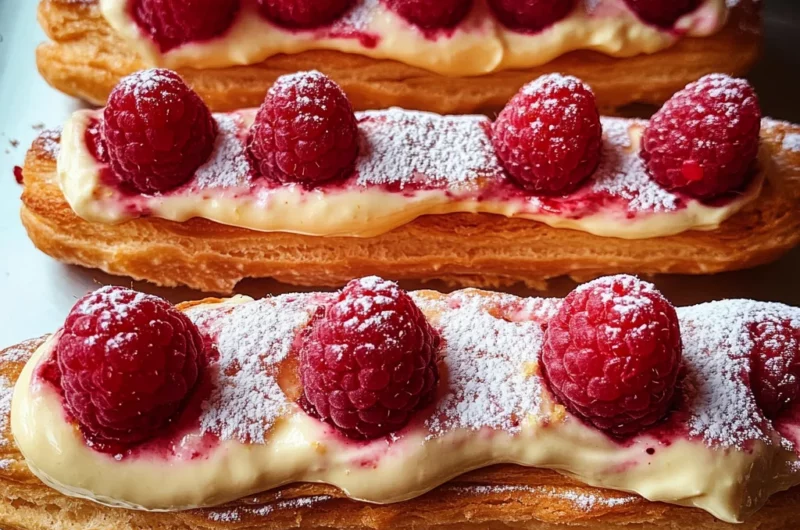 Lemon Raspberry Eclairs