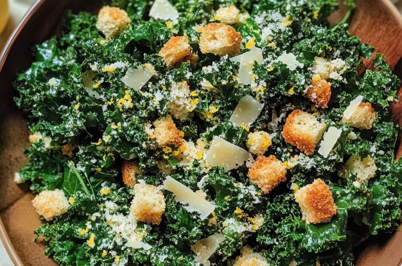 Lemony Parmesan Kale Salad