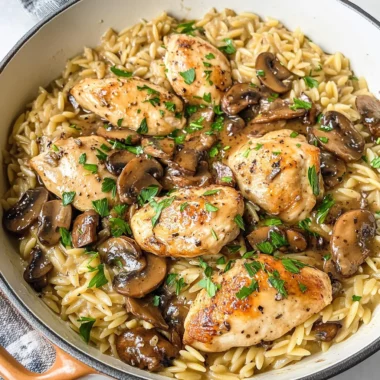 Marsala Chicken Orzo