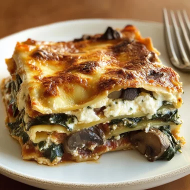 Mushroom And Spinach Lasagna Recipe