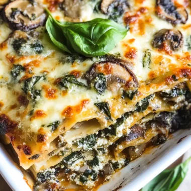 Mushroom and Spinach Lasagna
