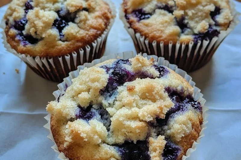 One-Bowl Blueberry Sourdough Muffins