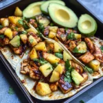 One Pan Chicken & Pineapple Tacos