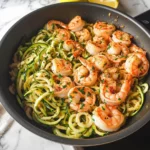 One Pan Garlic Shrimp And Zucchini Noodles