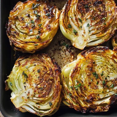 Oven Roasted Garlic Cabbage Steaks