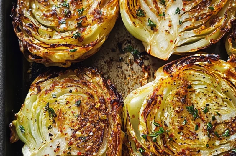 Oven Roasted Garlic Cabbage Steaks