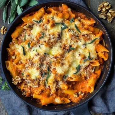 Pasta Bake with Pumpkin Tomato Sauce
