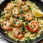 Shrimp Orzo In Lemon Garlic Sauce