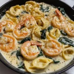 Shrimp Tortellini with Garlic Sauce