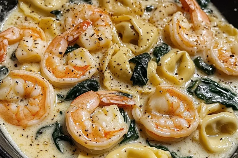 Shrimp Tortellini with Garlic Sauce