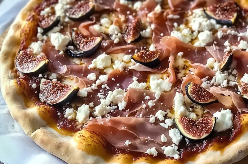 Simple Fig Pizza with Goat Cheese and Prosciutto - Alrightwithme
