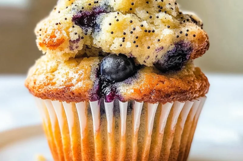 Sourdough Blueberry Lemon Poppy Seed Muffins Recipe