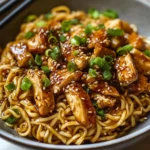 Sticky Garlic Chicken Noodles