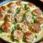 Turkey Meatballs In Creamy Garlic Parmesan Sauce Recipe