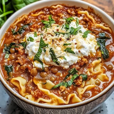 Vegetarian Lasagna Soup