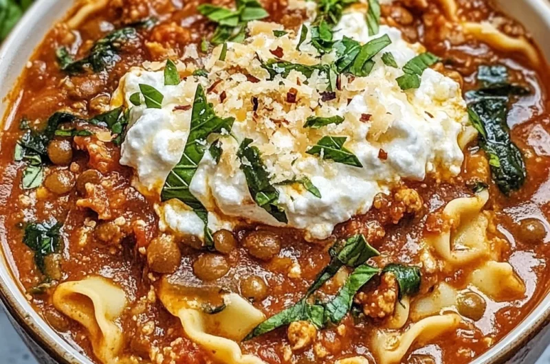 Vegetarian Lasagna Soup