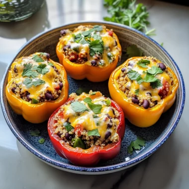 Vegetarian Stuffed Peppers - Mexican-Style