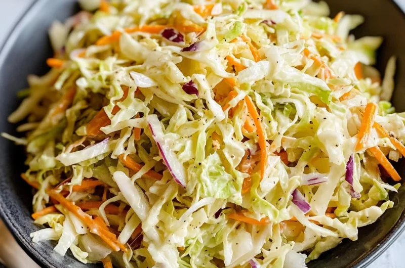 Vinegar Coleslaw Recipe (No Mayo Coleslaw)
