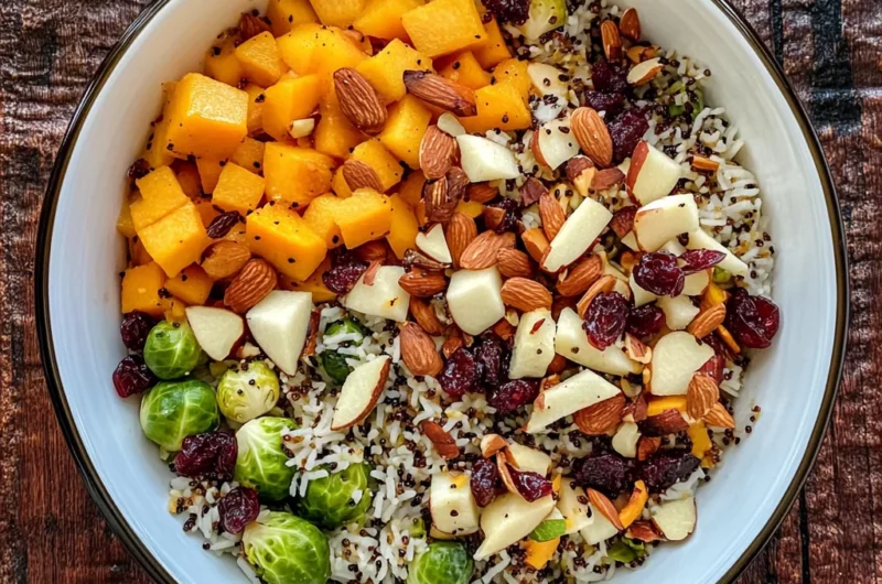 Wild Rice Harvest Bowls with Fig Balsamic Vinaigrette